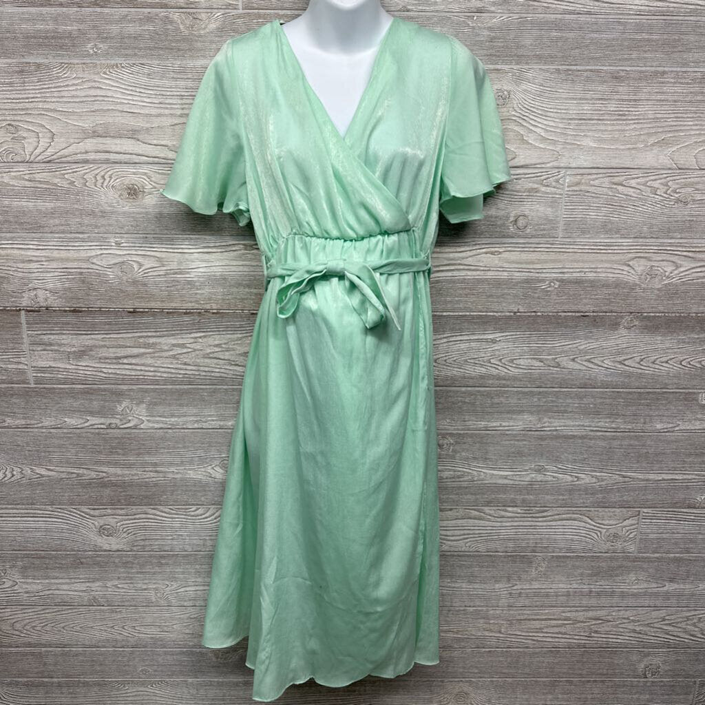 NEW River Island Flutter Sleeve Satin Dress