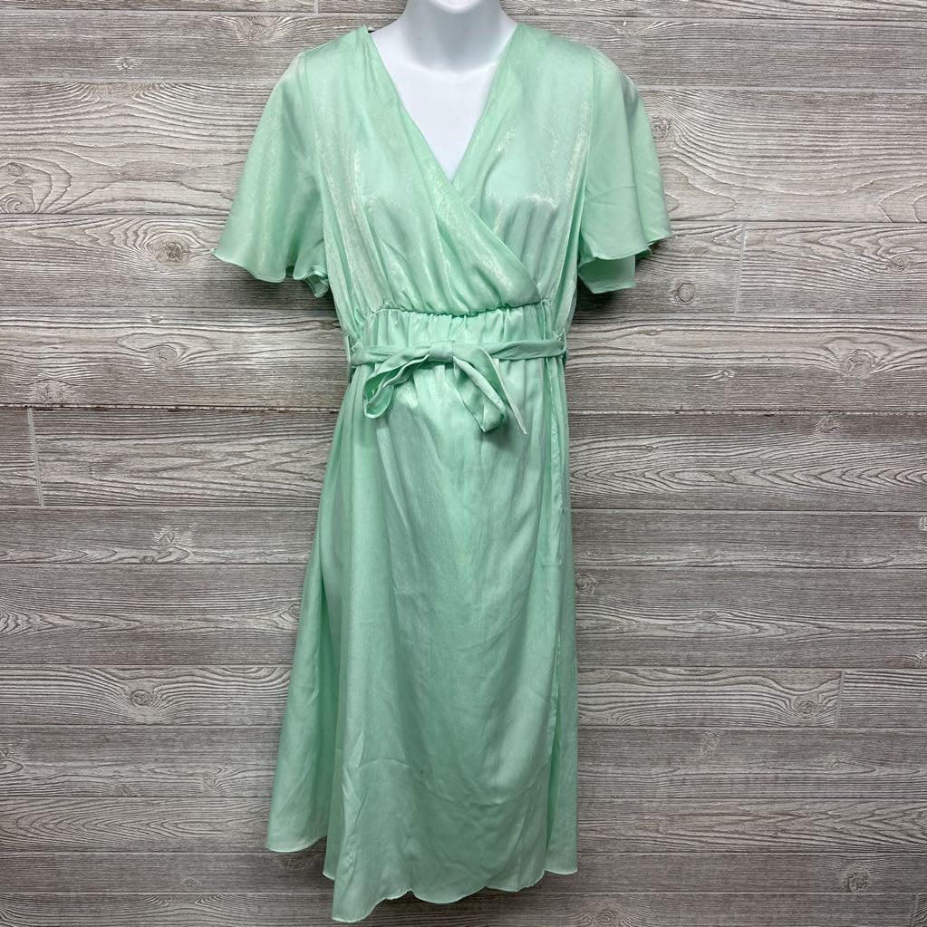NEW River Island Flutter Sleeve Satin Dress