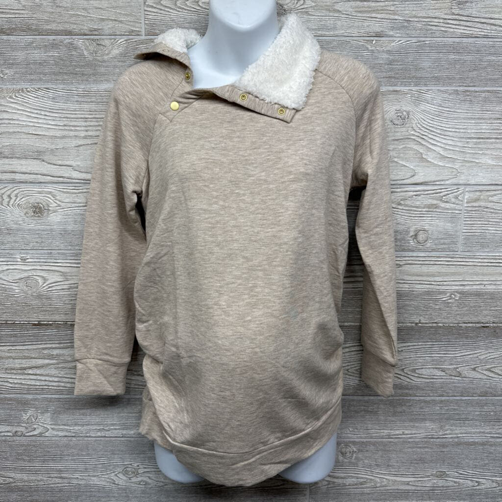 NEW Snap Sherpa Collar Sweatshirt