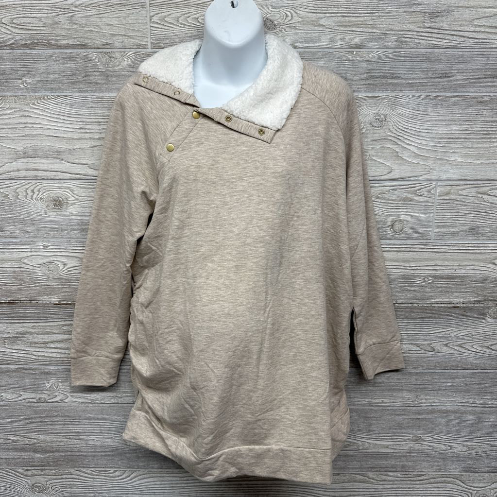 NEW Snap Sherpa Collar Sweatshirt