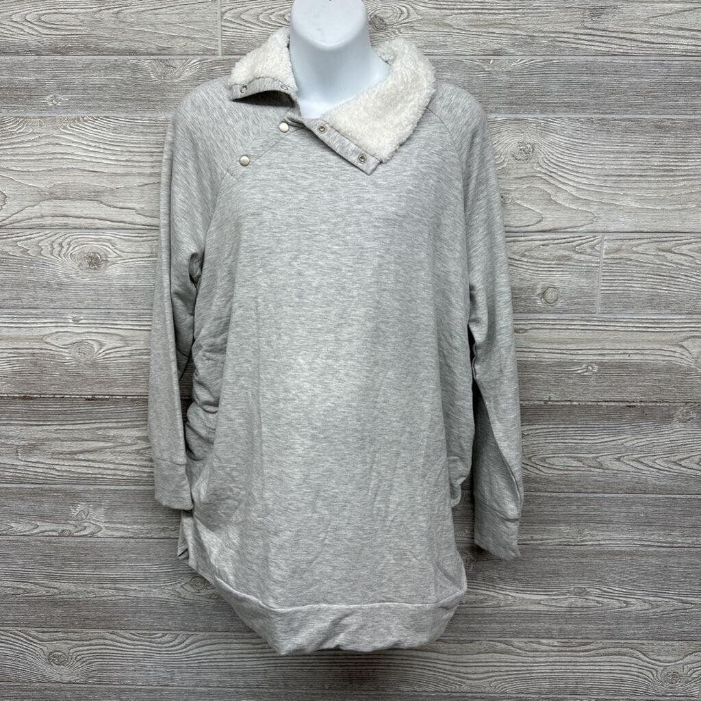 NEW Snap Sherpa Collar Sweatshirt