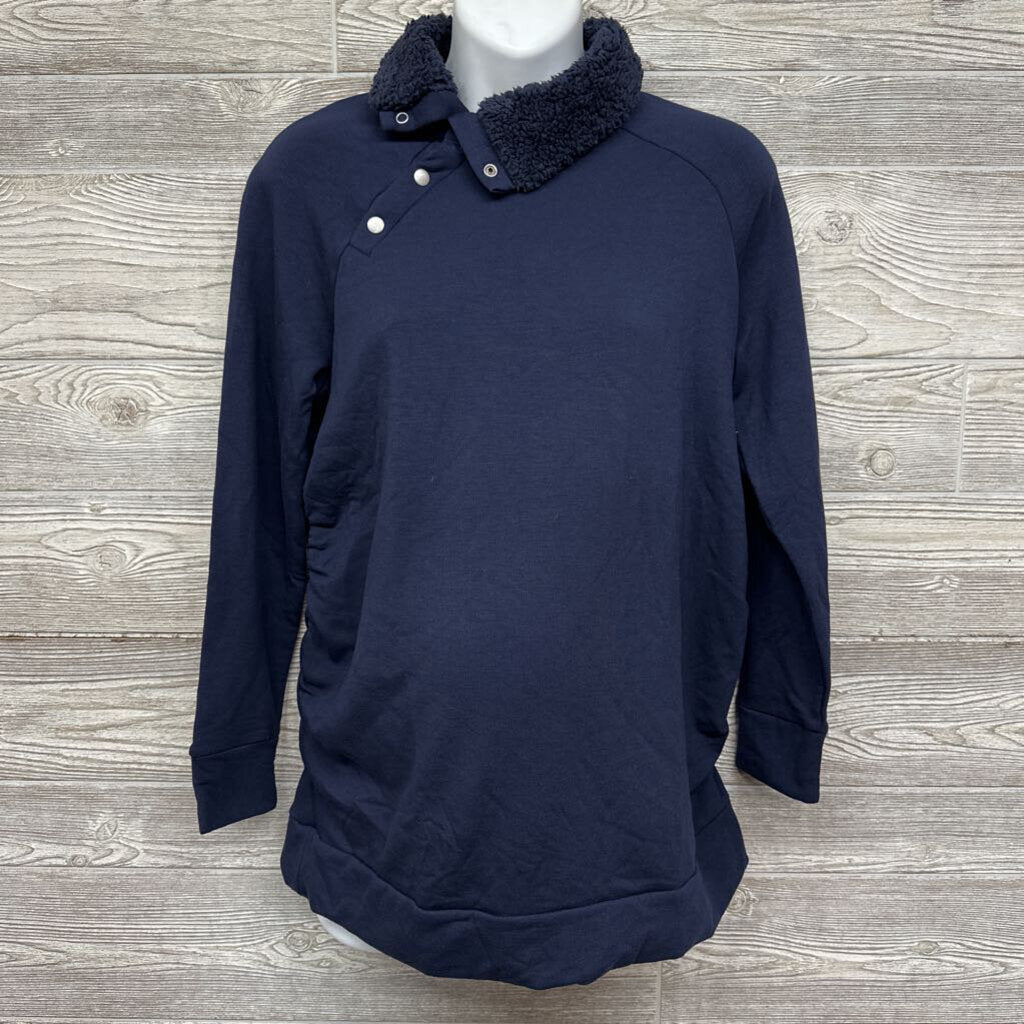 NEW Snap Sherpa Collar Sweatshirt