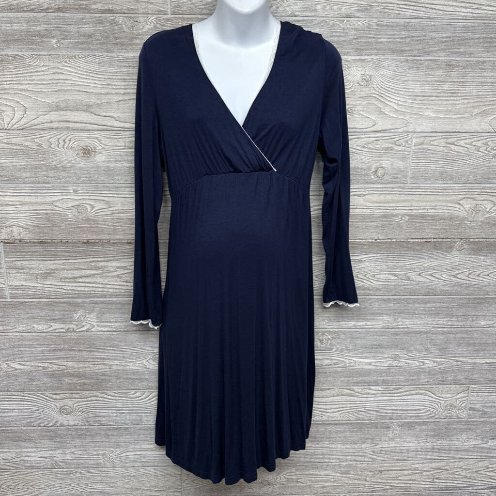 LS Nursing PJ Gown Lace Trim