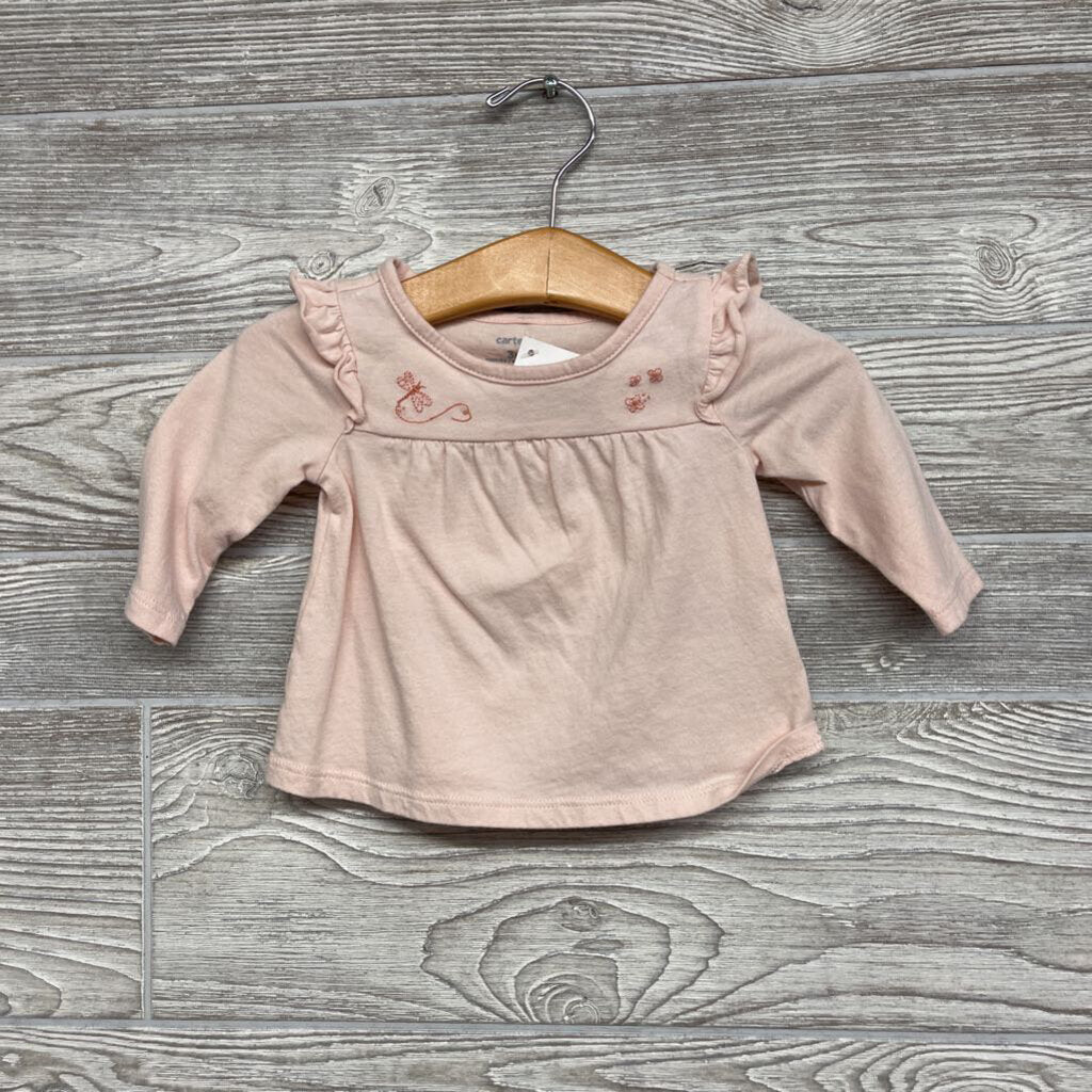 LS Shirt Dragon Fly Flowers