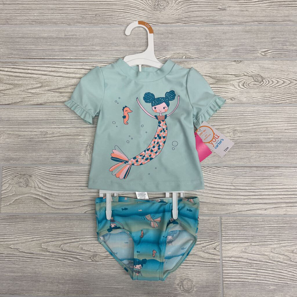 NEW 2 Pc Swimsuit Mermaid Sea Horse