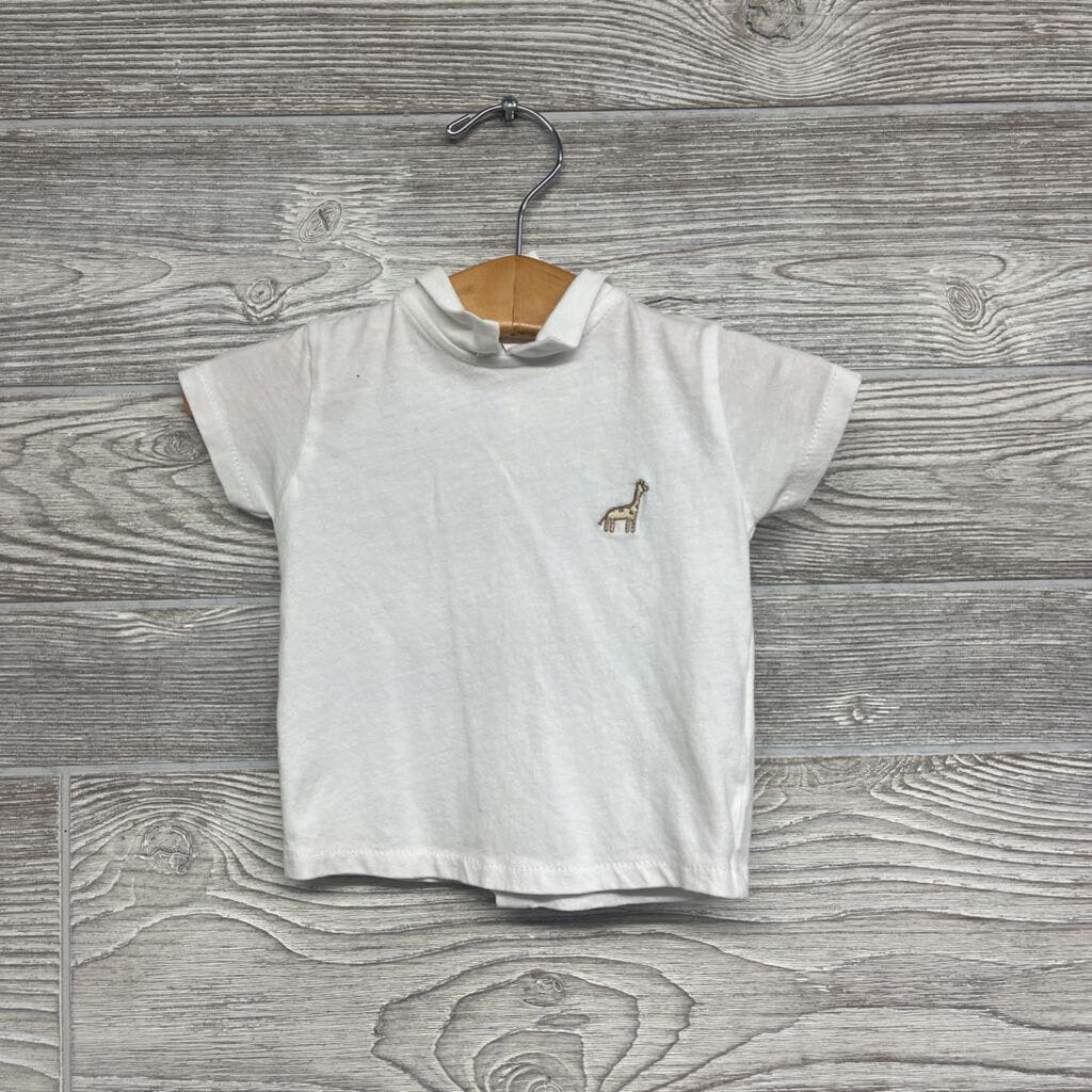 Scallop Neck Shirt Giraffe