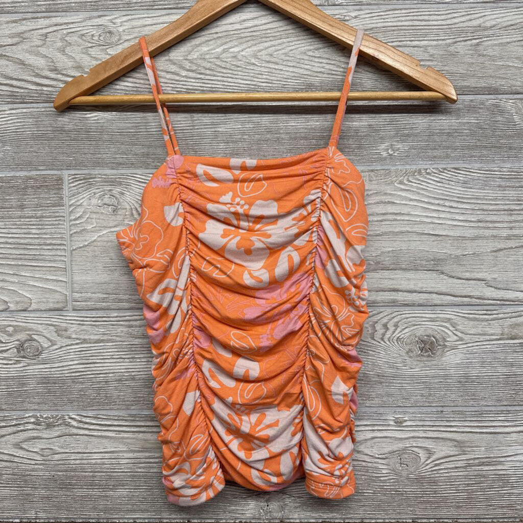 NEW Ruched Tank Top Flowers