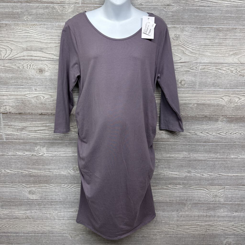 LS Ruched T Shirt Dress
