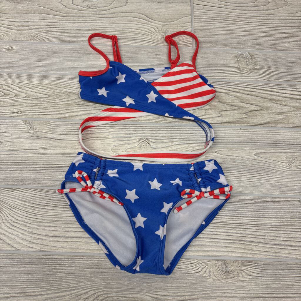 NEW 2 Pc Swimsuit Stars Stripes