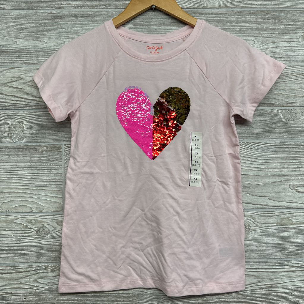 NEW Shirt Sequin Heart 14