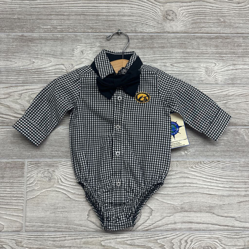 NEW LS Button Up W/ Bow Tie IA Herky Gingham