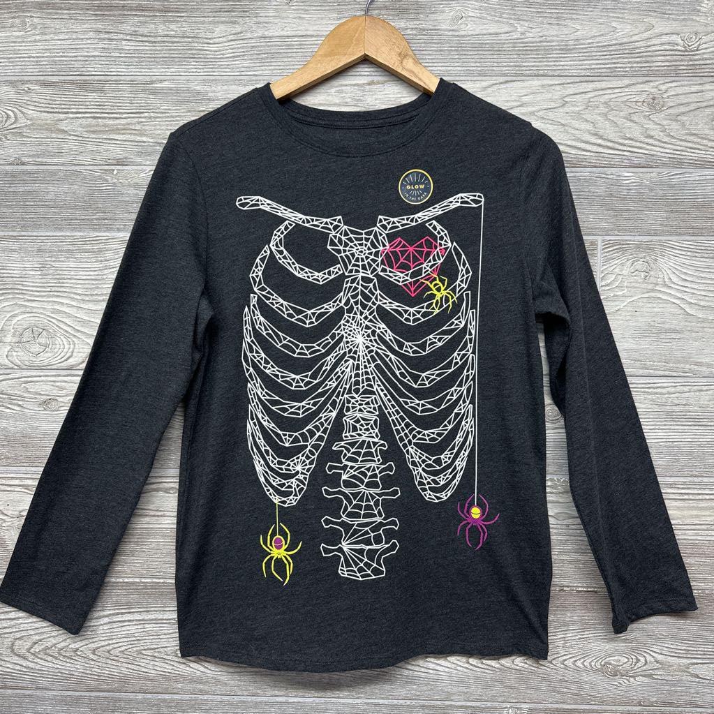 NEW LS Shirt Skeleton Ribs Spider