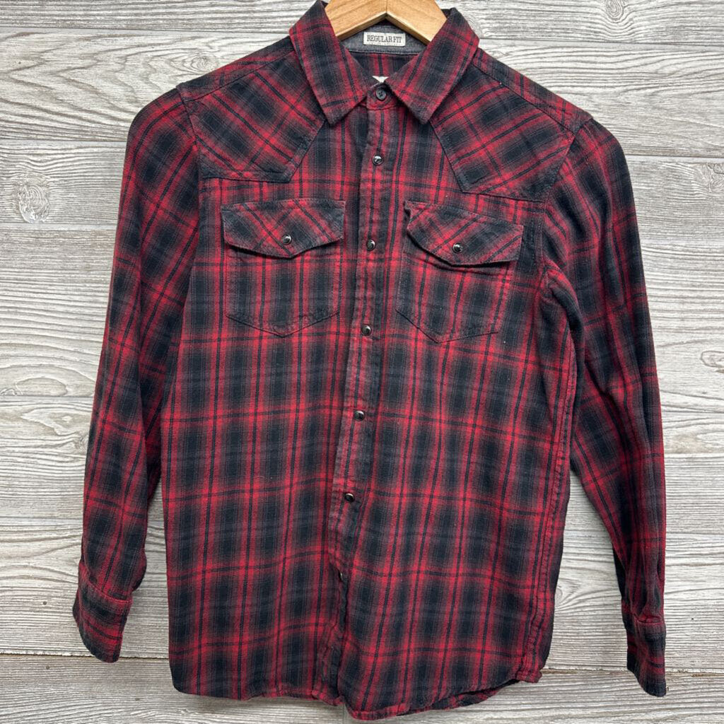 LS Button Up Flannel Plaid