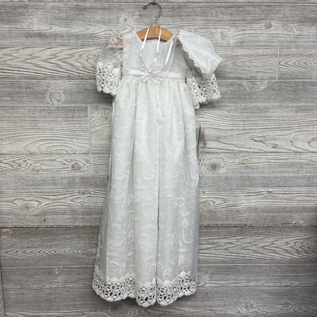 NEW Charlotte Baptismal Gown & Bonnet