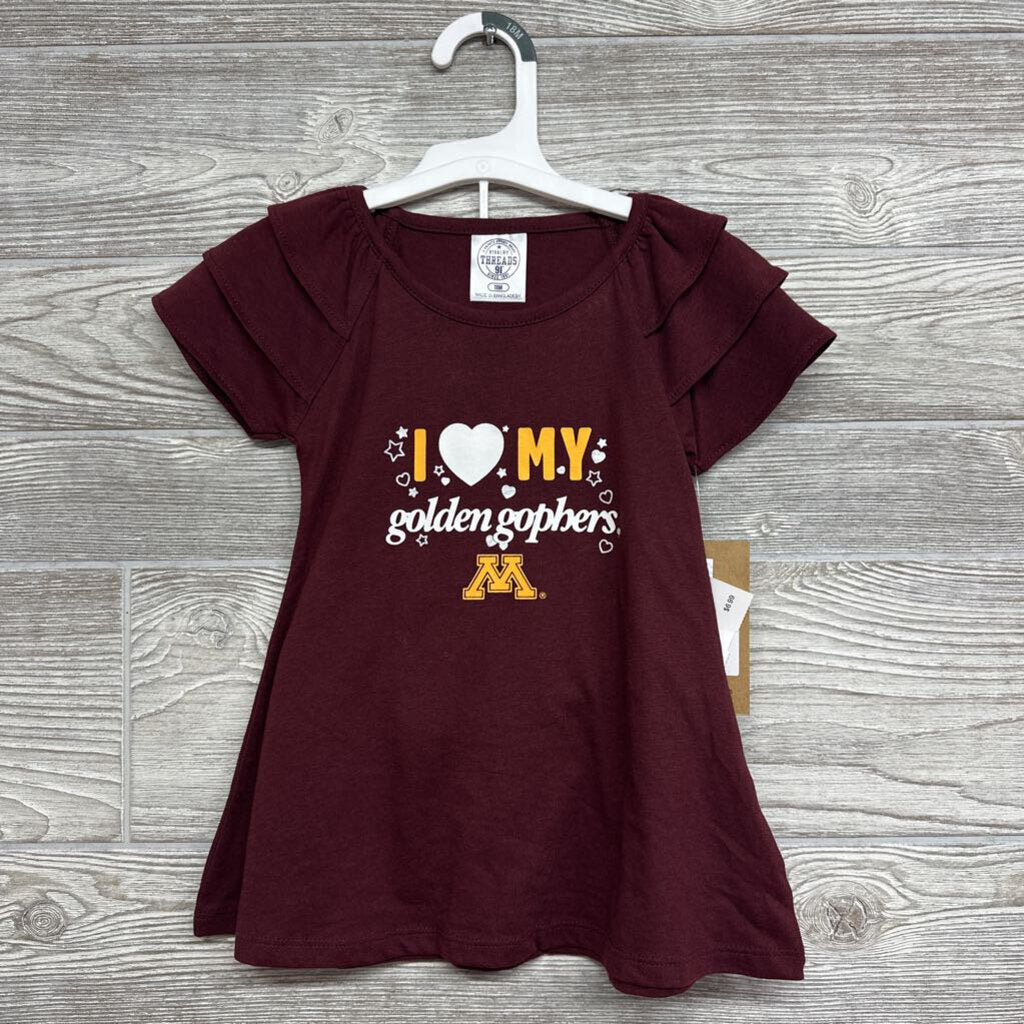 NEW 2 Pc Cheer Dress I Heart My Golden Gophers
