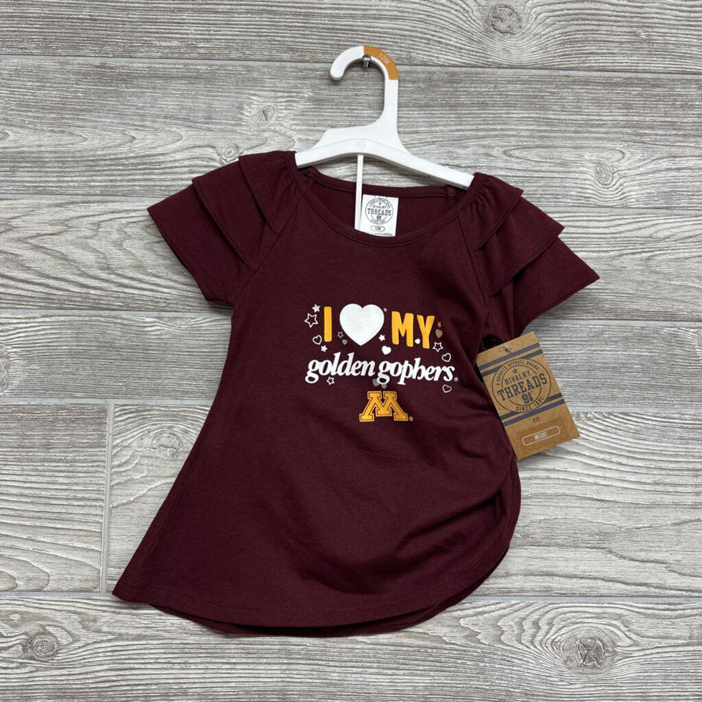 NEW 2 Pc Cheer Dress I Heart My Golden Gophers