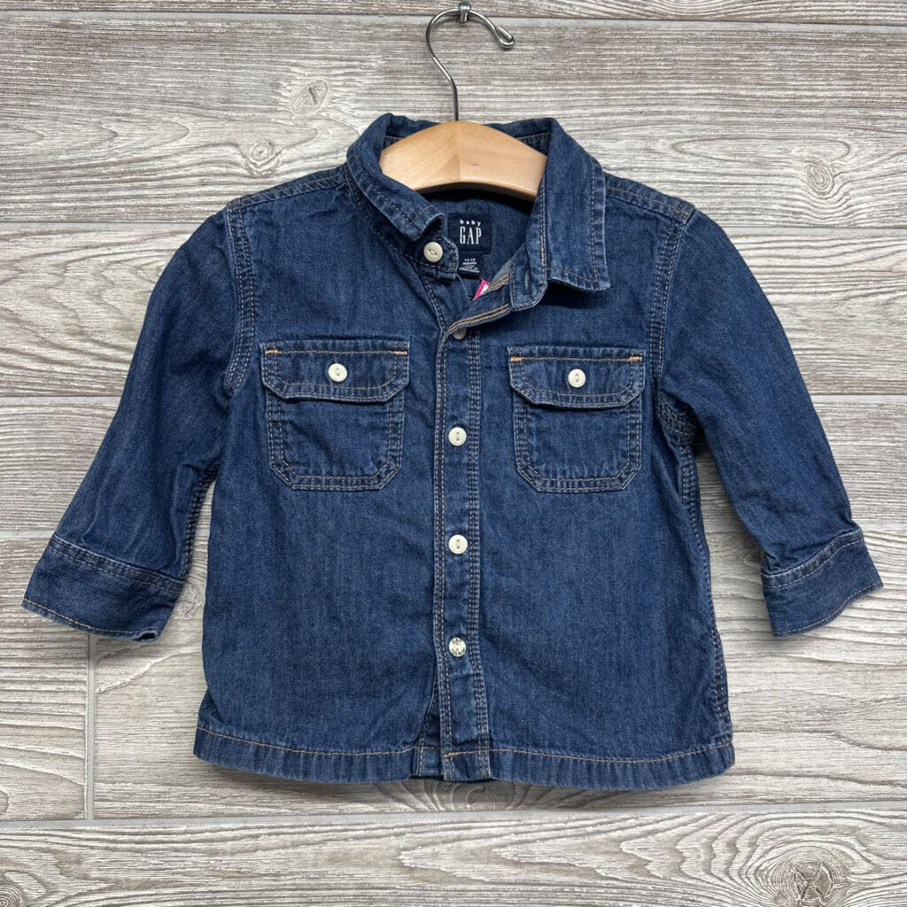 LS Denim Button Up Chest Pockets