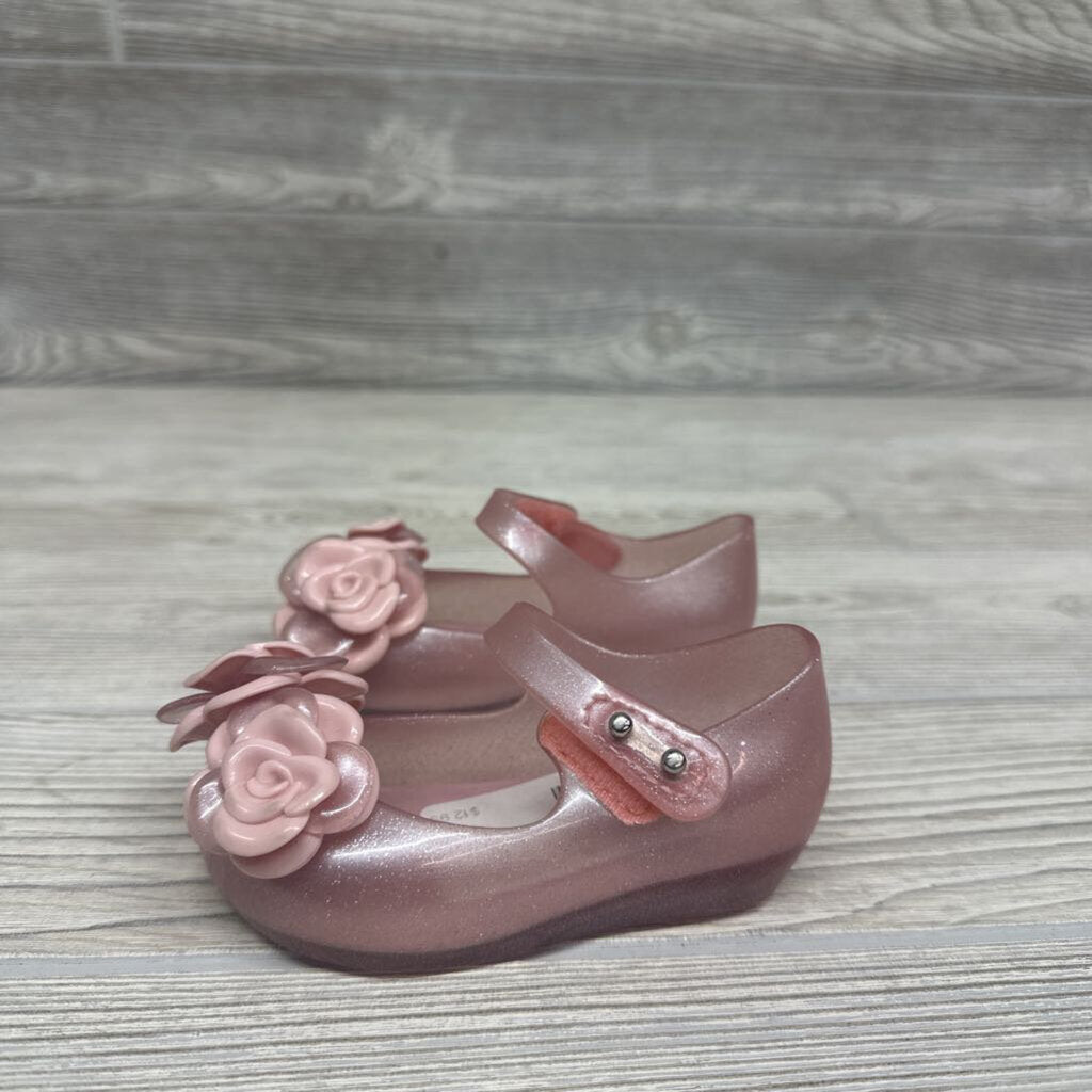Velcro Jelly Mary Jane Shoes Flower