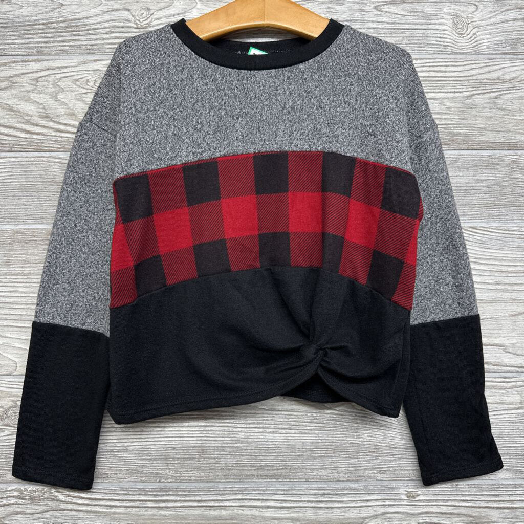 Ls Shirt Plaid Front Tie