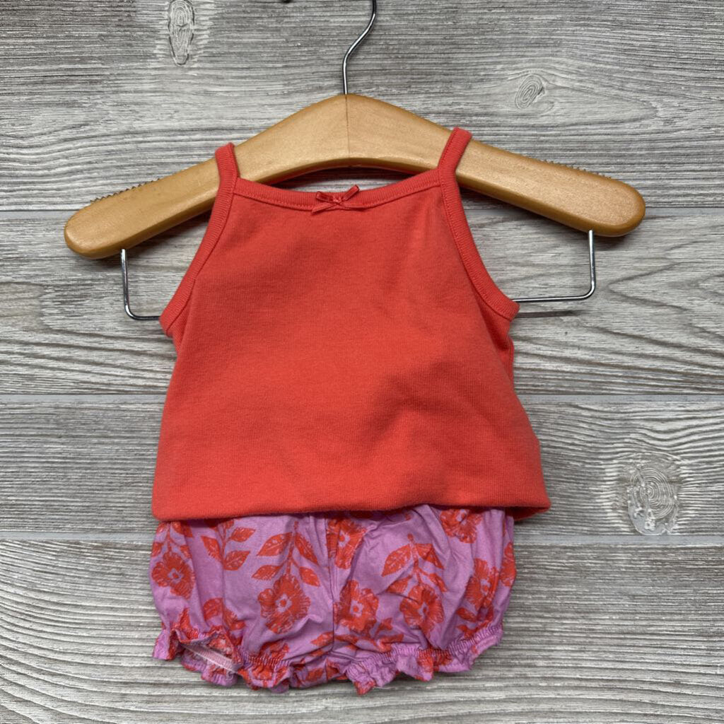 3 Pc Tank Outfit Flowers