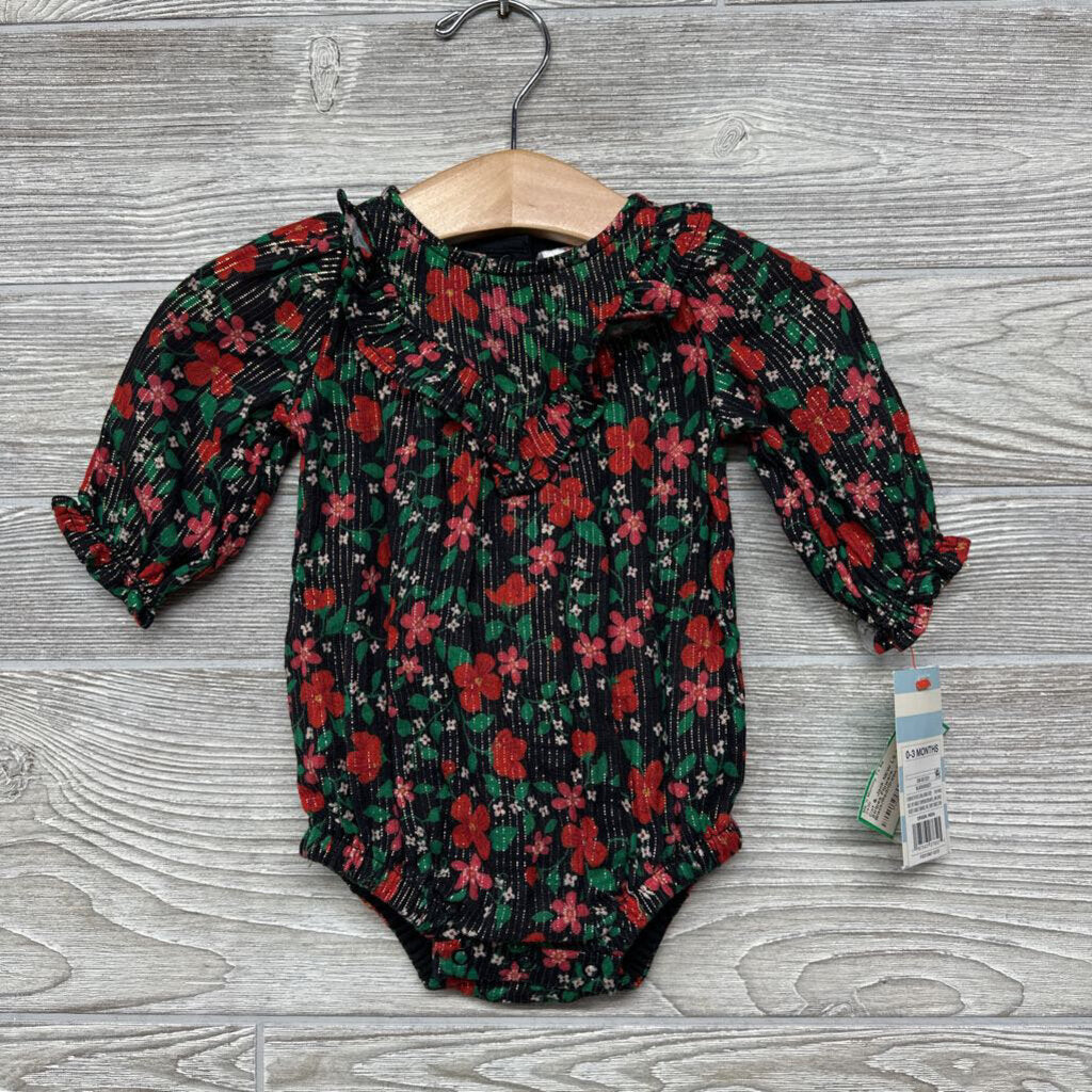 NEW LS Bodysuit Stripes Flowers