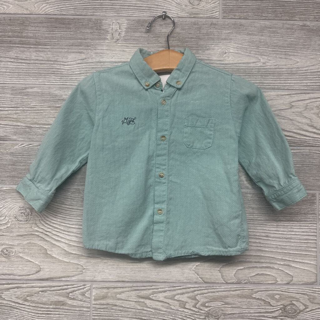 LS Button Up Chest Pocket Dots *