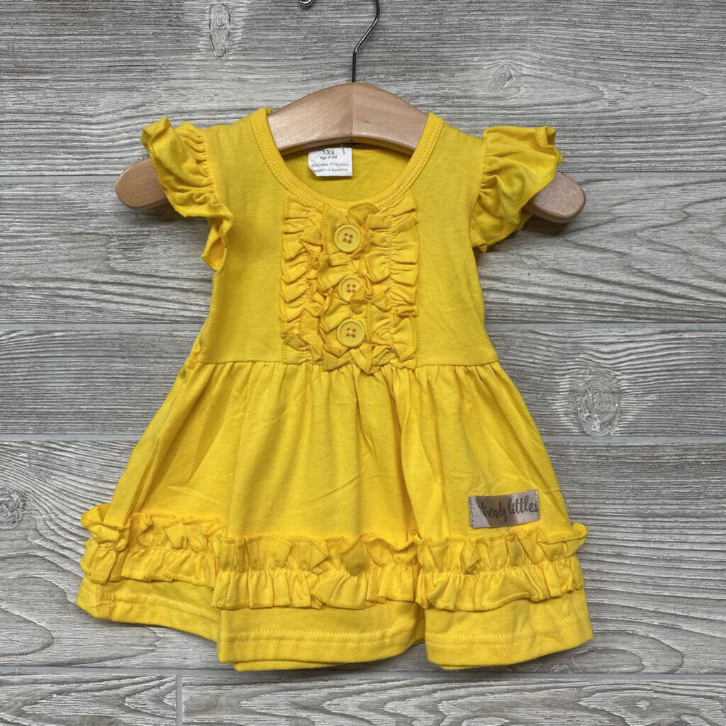 NEW LS Dress Ruffles Flutter Sleeves