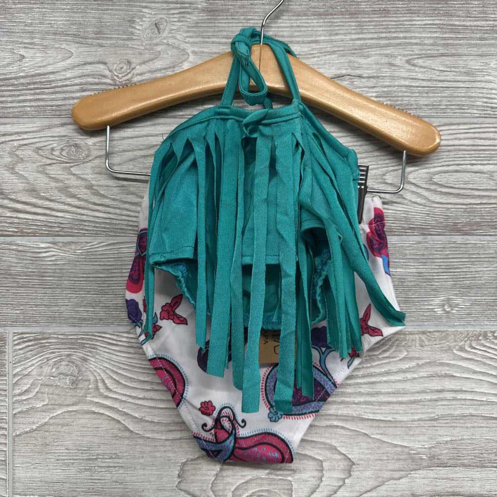 NEW 2 Pc Halter Top & Bummies Fringe Paisley 2t