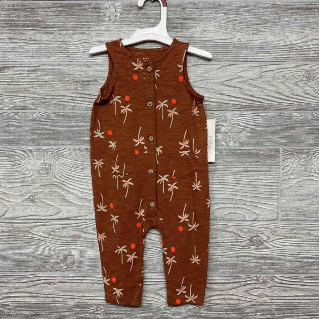 NEW Tank Button Up Outfit Palm Trees & Dots