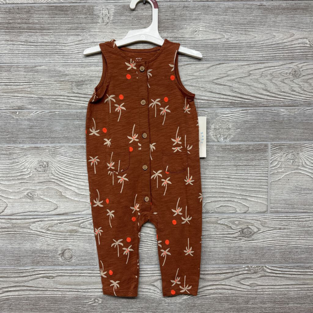 NEW Tank Button Up Outfit Palm Trees & Dots