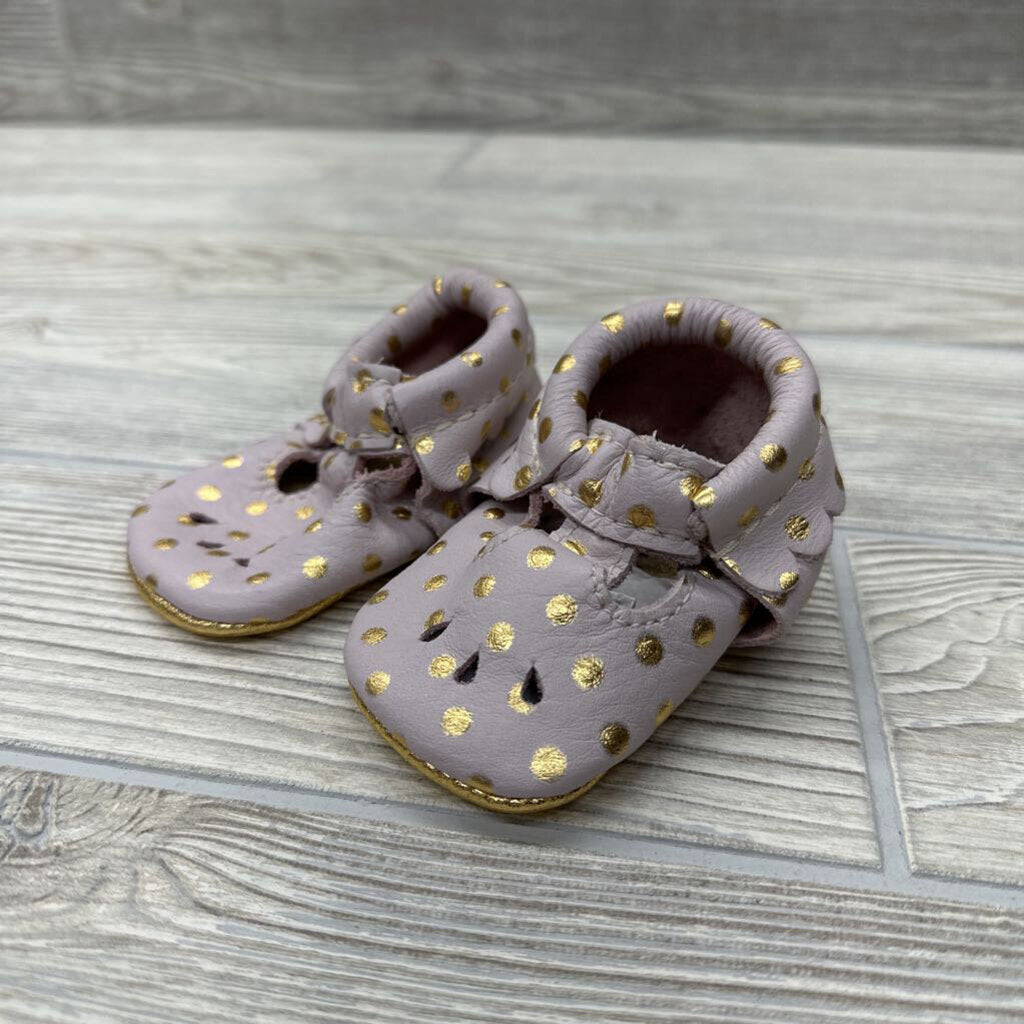 NEW Leather Moccasins Foil Dots