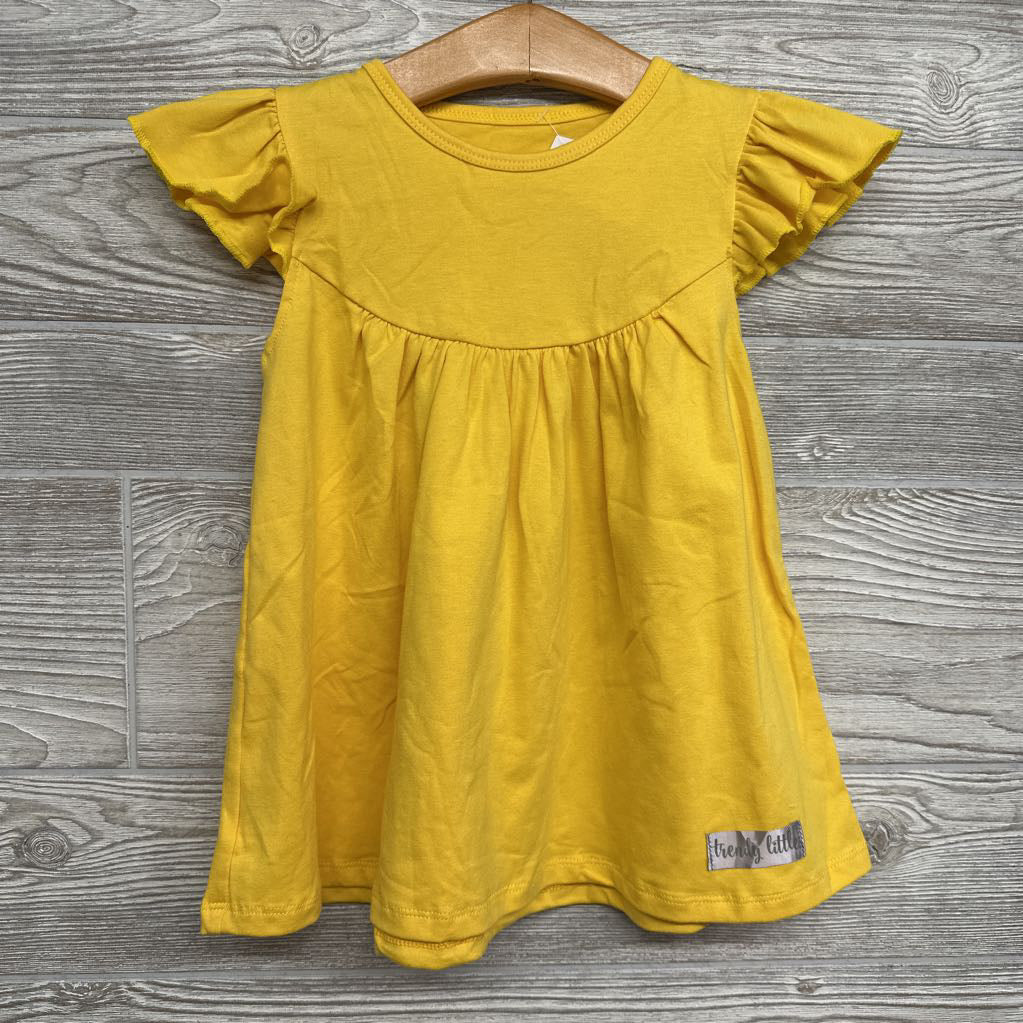 NEW Dress Flutter Sleeves Solid 18M