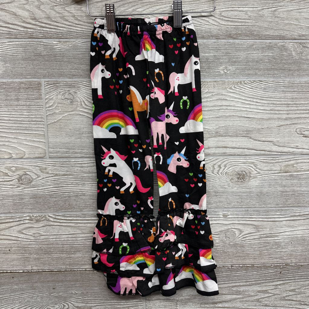 NEW 2 Pc LS Shirt & Flare Pants Unicorns 3-4