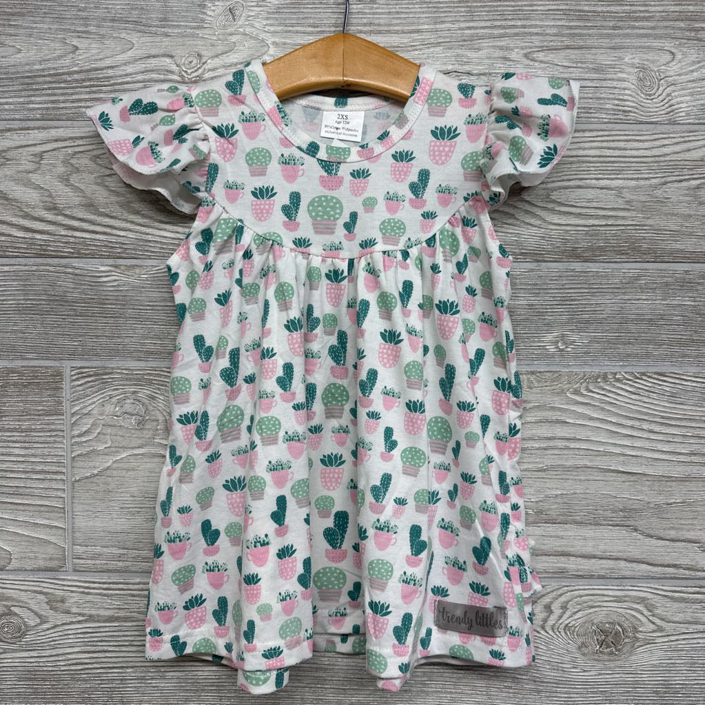 Dress Flutter Sleeves Cactus 12M