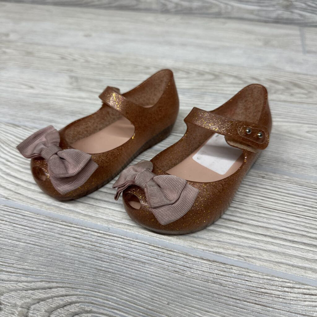 Velcro Jelly Mary Jane Shoes Glitter