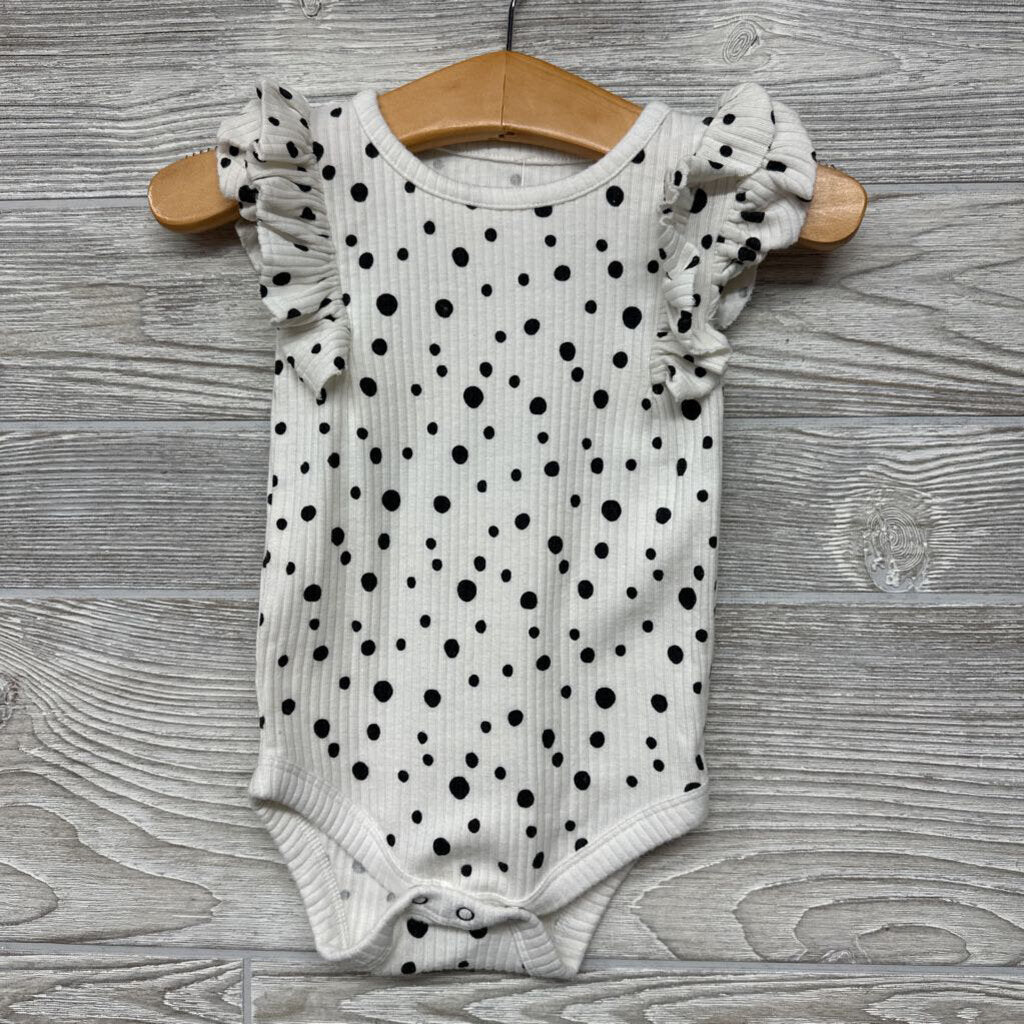 Ribbed Bodysuit Dots Ruffles