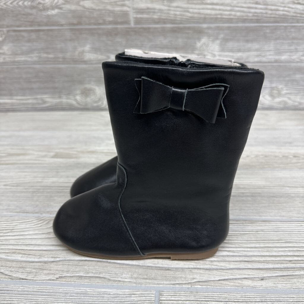 NEW Faux Leather Boots Bow