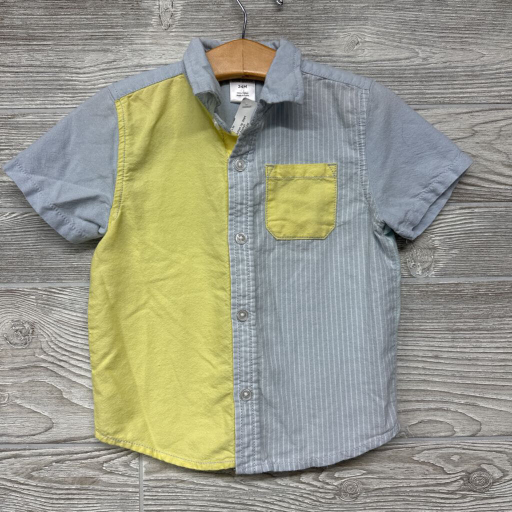 Button Up Shirt Stripes Chest Pocket