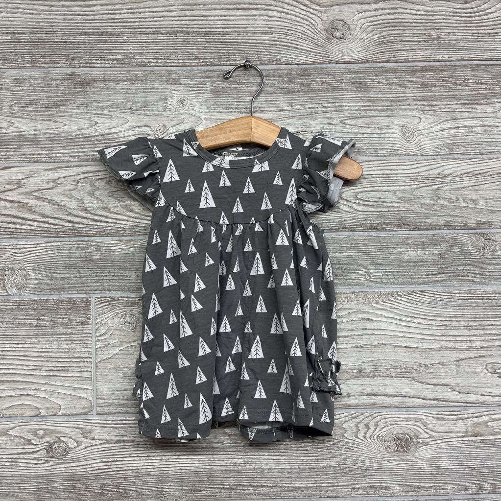 NEW Dress Trees Flutter Sleeves 3-6m