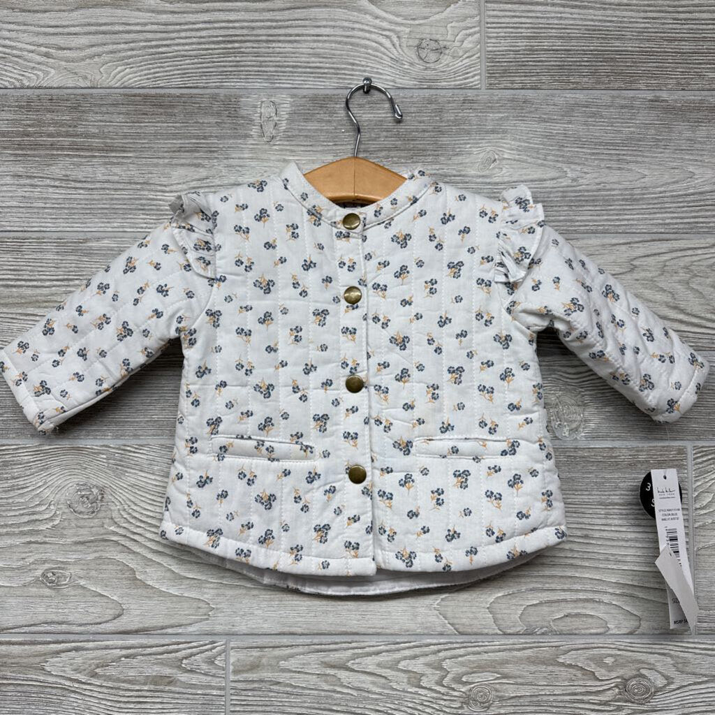 NEW Quilted Button Up Jacket Flowrs