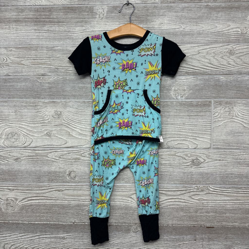 Front Opening Viscose Romper Kapow Crash