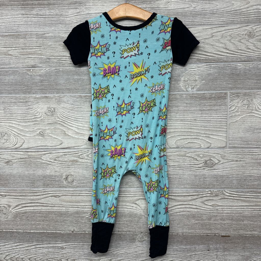 Front Opening Viscose Romper Kapow Crash