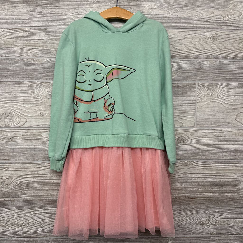 Hooded Sweatshirt Tulle Dress Baby Yoda