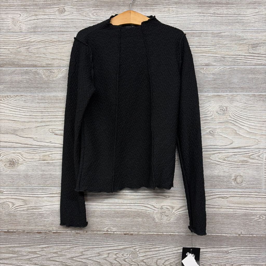 NEW LS Mock Neck Textured Shirt