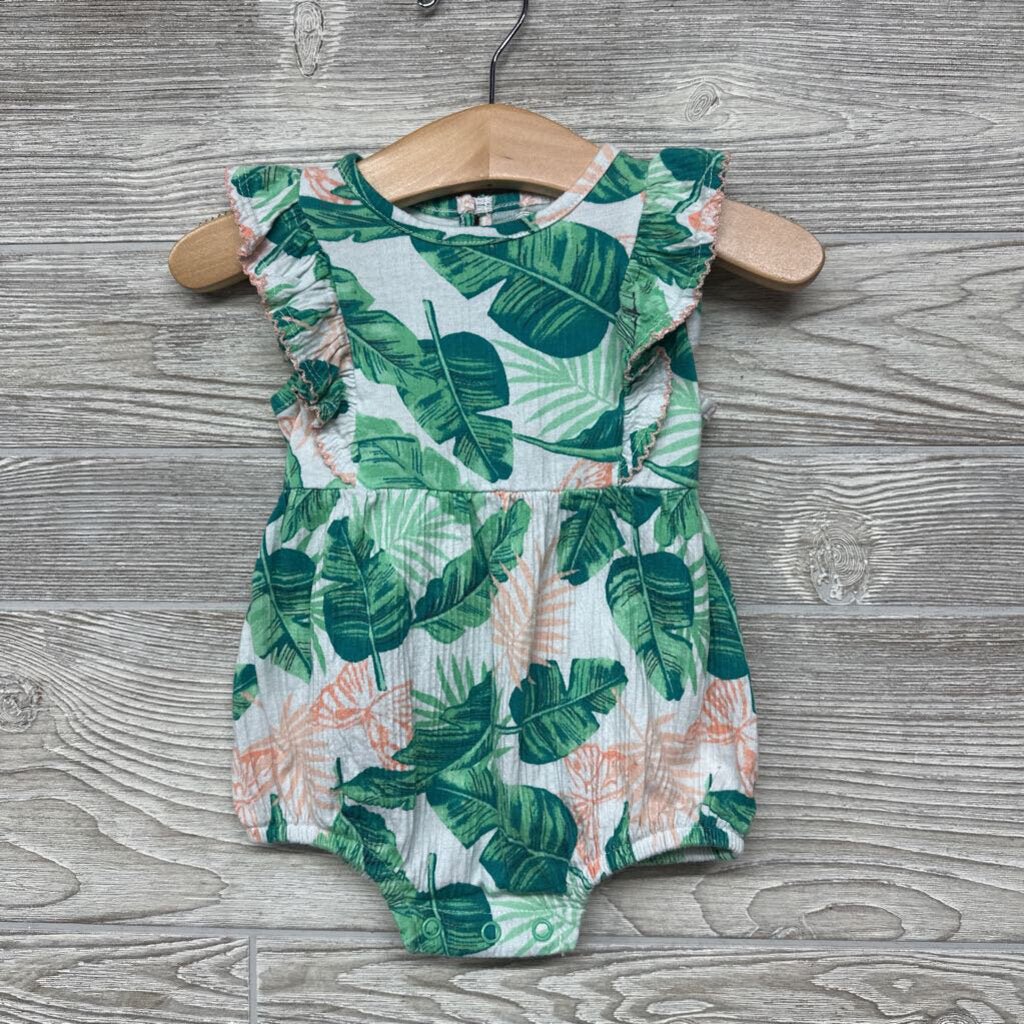 Tank Romper Leaves Ruffle