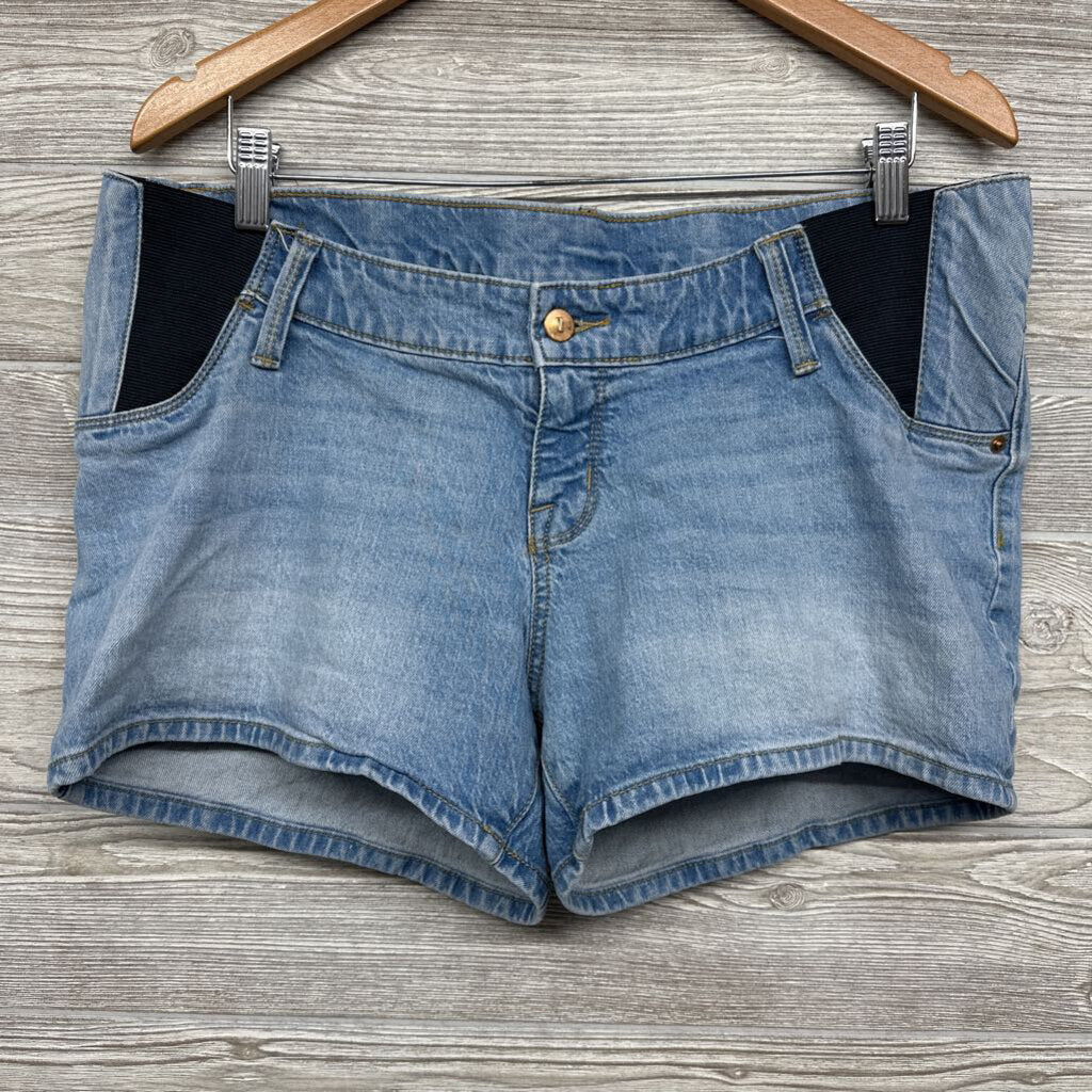 Side Panel Denim Shorts