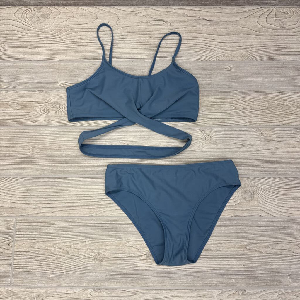 2 Pc Swimsuit Cross Top