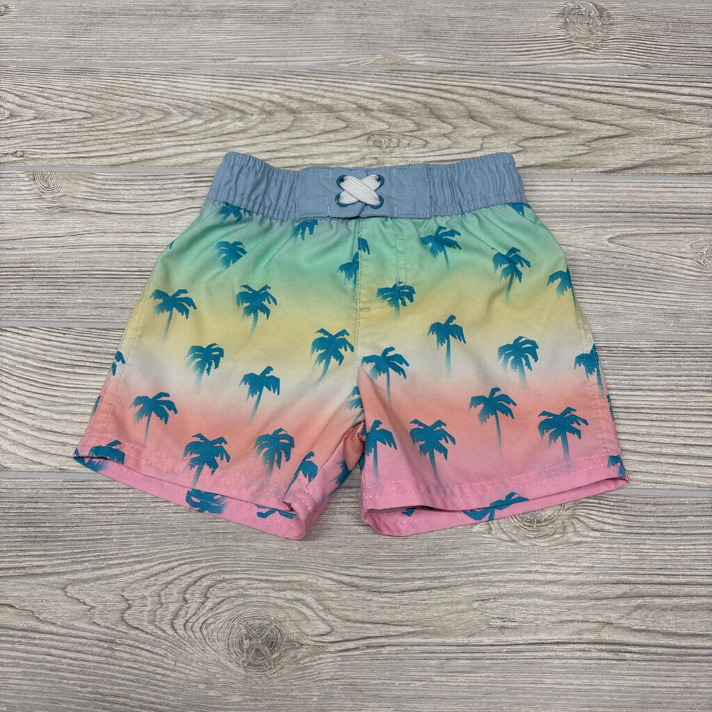 Swim Trunks Palm Trees Ombre
