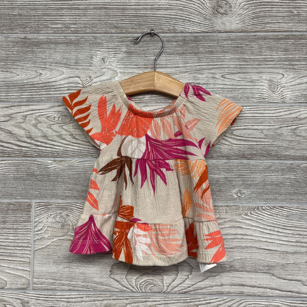 Tiered Textured Tunic Leaves