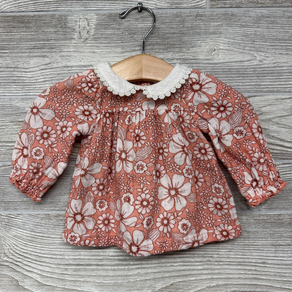 LS Collared Muslin Dress